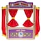 Toy Time Wooden Tabletop Puppet Theater with Curtains, Blackboard, and Clock, Creativity for Kids, Boys/Girls 414226YZC - alternate 1